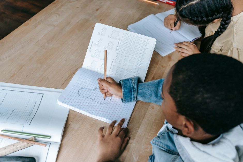 Students studying together
